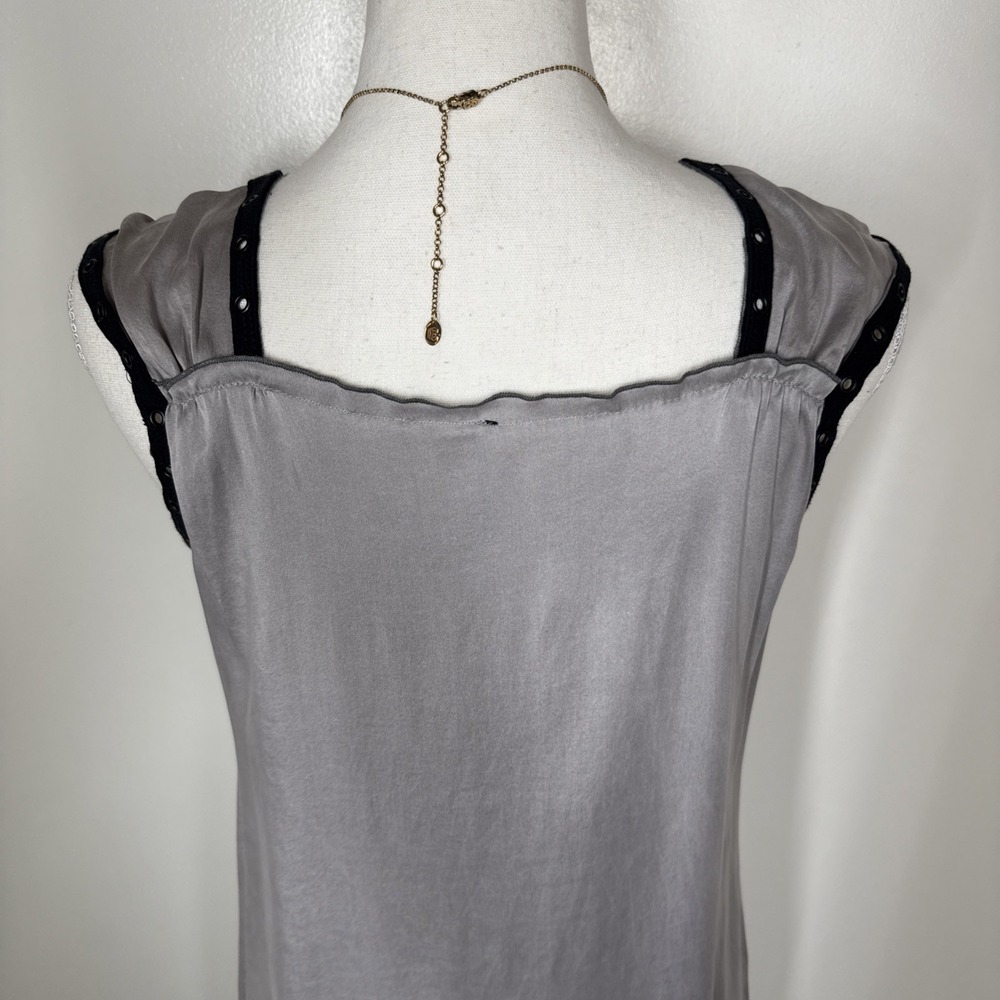 SALVAGE Vintage Silk Mini Dress Women's Sz M Grunge Punk Y2K Whimsigoth Babydoll - Picture 8 of 15